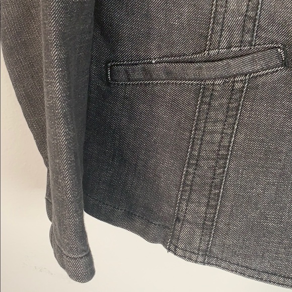 Chico’s denim gray jacket beaded sequined M - Picture 5 of 8